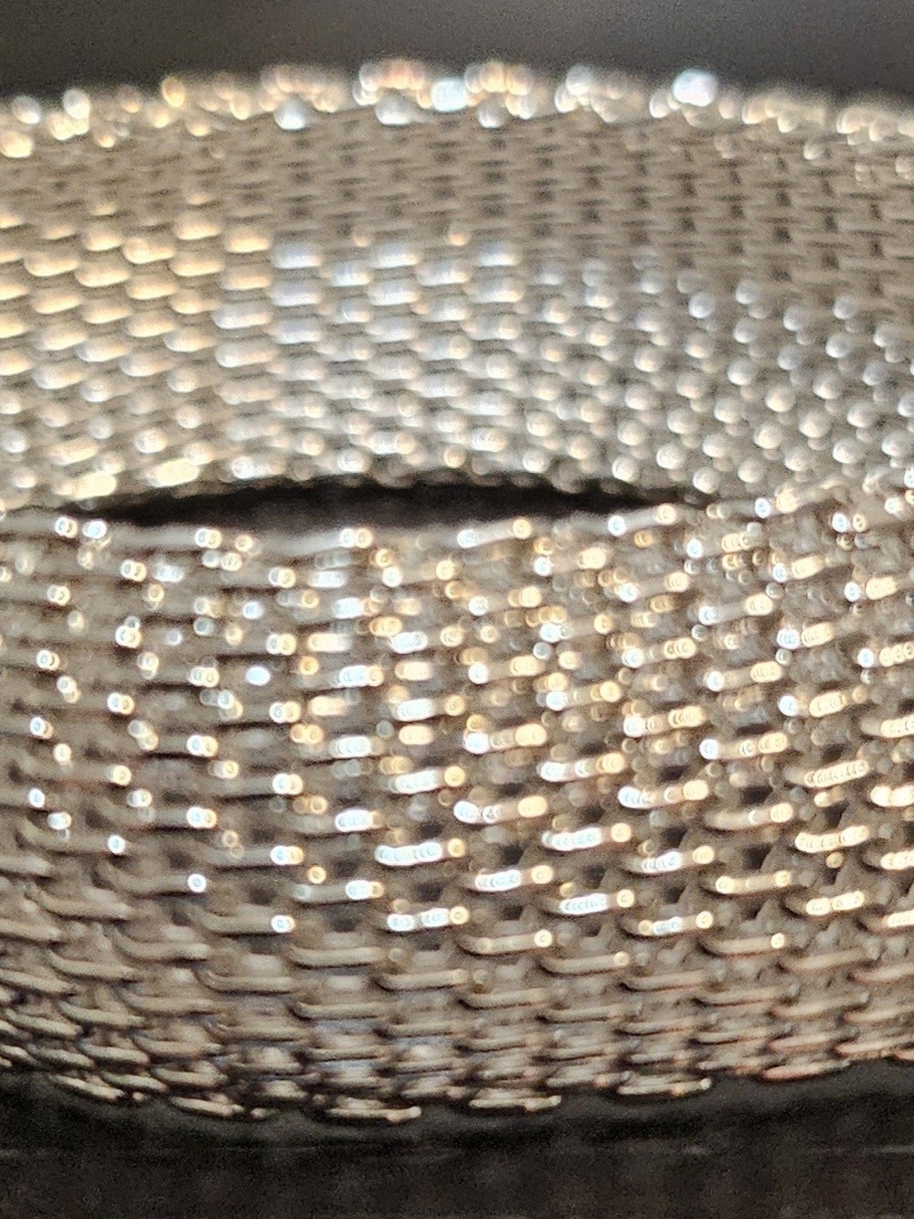 Metallic Sterling Silver Women’s Mesh Bracelet